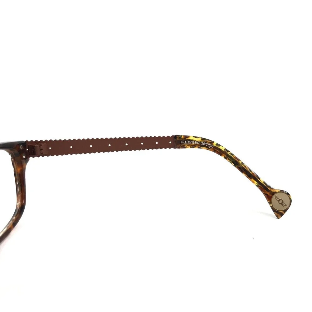 BOZ Eyeglasses Frames ZIGGY 9010 Panther White Brown Argyle Arms 53-15-137